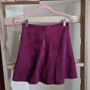 Faux suede skirt